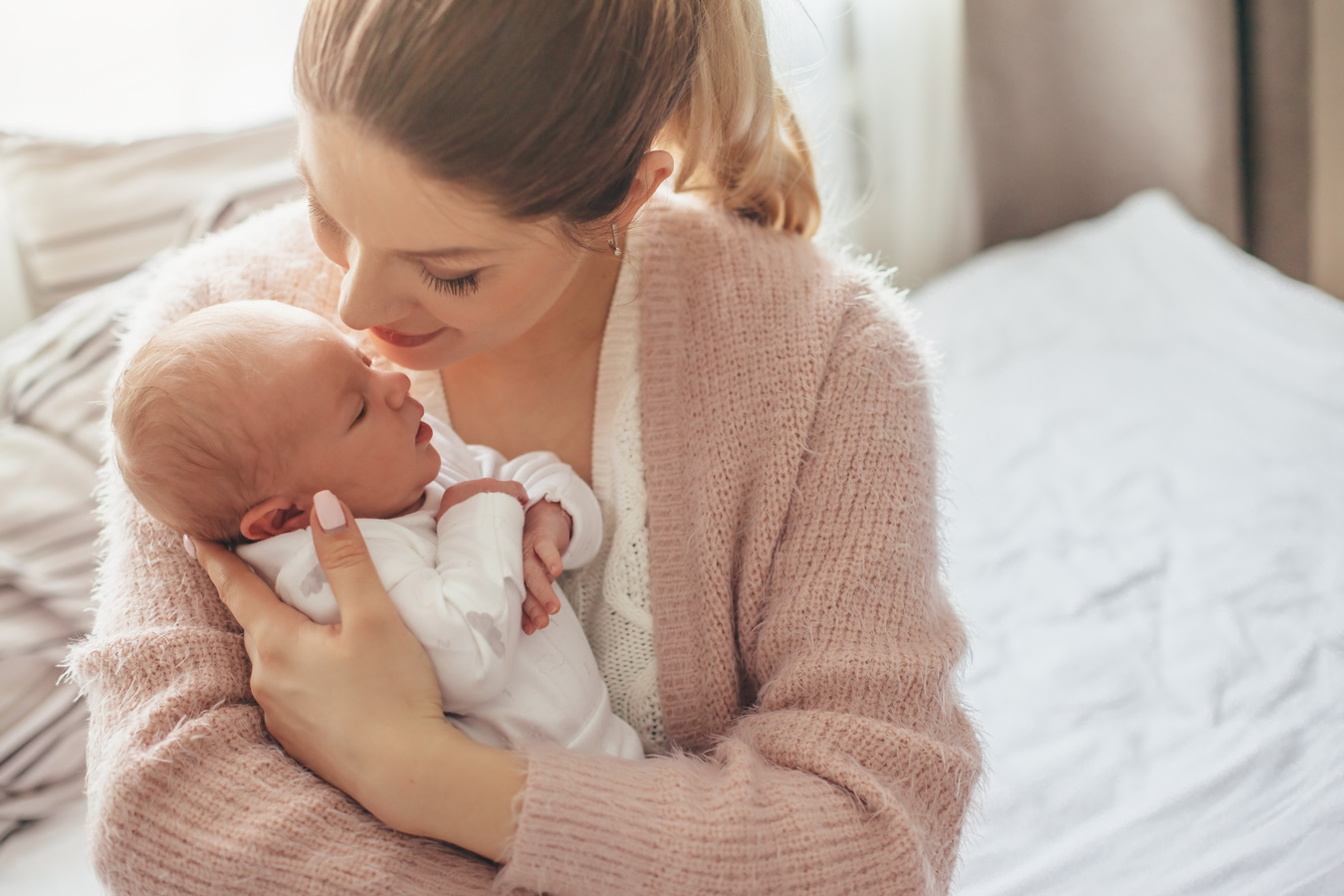 Mom with Newborn Baby